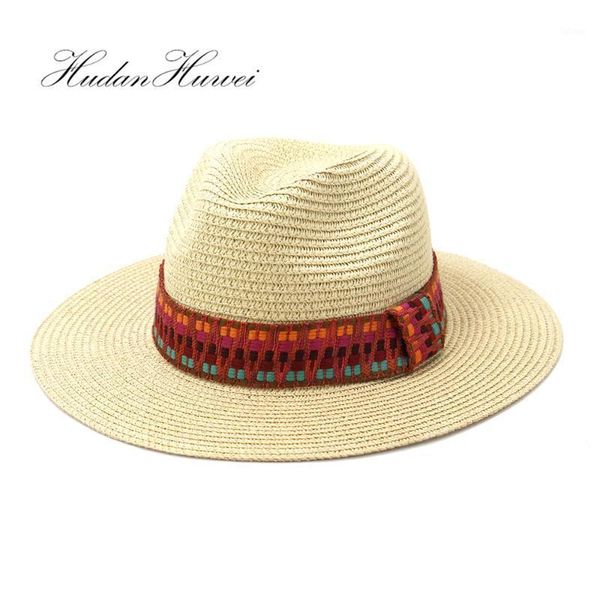 summer korean women sun hat beach men's jazz panama straw visor hat with wide brim caps1, Blue;gray
summer korean women sun hat beach men's jazz panama straw visor hat with wide brim caps1, Blue;gray