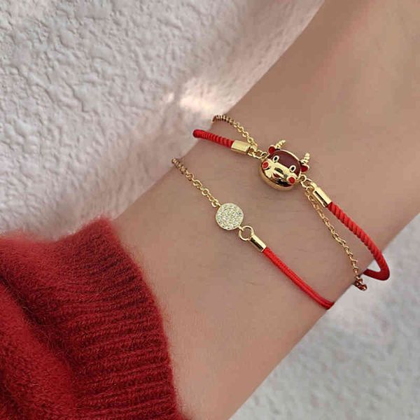 cute calf zodiac gold color zircon 925 sterling silver red rope bracelet for women luxury jewelry korean dainty gift, Golden;silver
cute calf zodiac gold color zircon 925 sterling silver red rope bracelet for women luxury jewelry korean dainty gift, Golden;silver