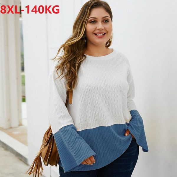 autumn winter women sweater patchwork blue plus size 7xl 6xl 8xl female oversize loose tees fat sweater 130kg1, White;black
autumn winter women sweater patchwork blue plus size 7xl 6xl 8xl female oversize loose tees fat sweater 130kg1, White;black