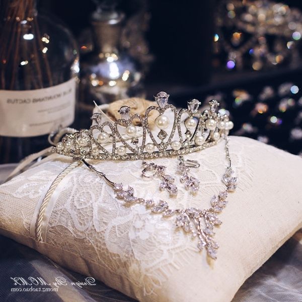 tmbridal 2020 new korean crown princess headdress jewelry three piece wedding dress necklace atmosphere super fairy m, Silver
tmbridal 2020 new korean crown princess headdress jewelry three piece wedding dress necklace atmosphere super fairy m, Silver