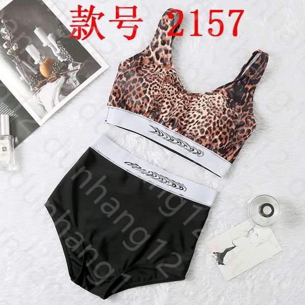 2020 new high waist leopard swimsuit english alphabet split bikini swimsuit, White;black
2020 new high waist leopard swimsuit english alphabet split bikini swimsuit, White;black
