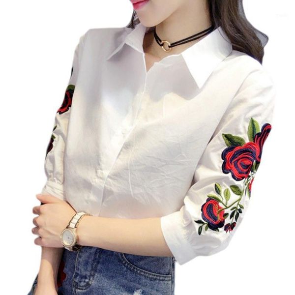 women's blouses & shirts 2021 women floral embroidery blouse long sleeve fashion casual shirt camisas femininas1, White
women's blouses & shirts 2021 women floral embroidery blouse long sleeve fashion casual shirt camisas femininas1, White