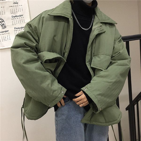 winter plus velvet thick jacket men's parka warm fashion casual short coat men wild loose korean cotton coat mens clothes m, Black
winter plus velvet thick jacket men's parka warm fashion casual short coat men wild loose korean cotton coat mens clothes m, Black