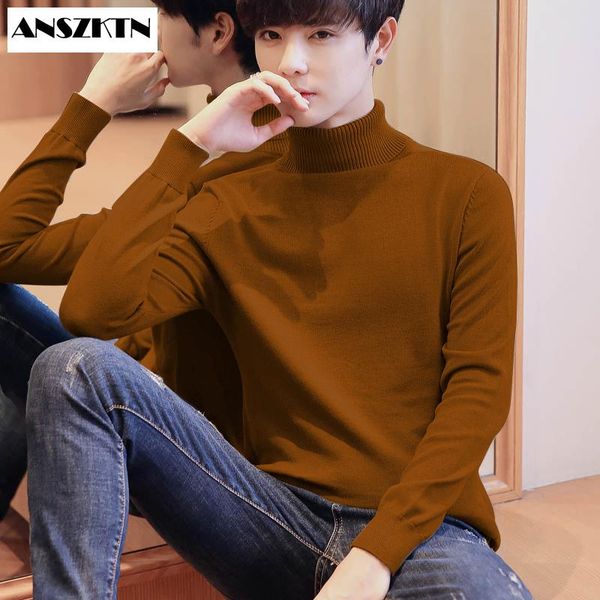 anszkin new arrivals new autumn winter men's sweater men's turtleneck solid color casual sweater men slim fit long sleevesweater, White;black
anszkin new arrivals new autumn winter men's sweater men's turtleneck solid color casual sweater men slim fit long sleevesweater, White;black