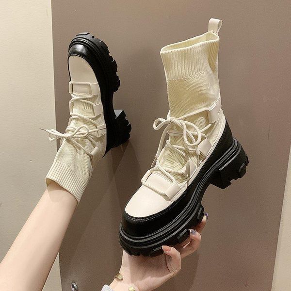 winter warm women elastic sock boots 2020 new fashion women high heel boots woman stretch shoes ankle lace-up botas mujer, Black
winter warm women elastic sock boots 2020 new fashion women high heel boots woman stretch shoes ankle lace-up botas mujer, Black