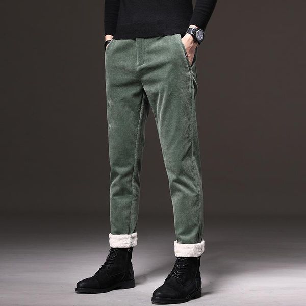 men's pants men winter corduroy thicker warm casual trousers good quality fleece slim fit long male 38, Black
men's pants men winter corduroy thicker warm casual trousers good quality fleece slim fit long male 38, Black