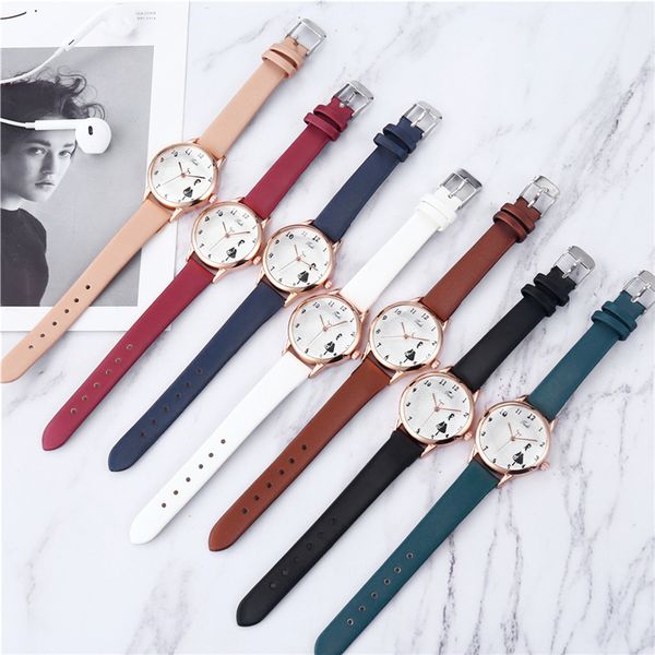 retro leather belt women watch fashion girl pattern simple quartz watch ladies casual dress watch waterpoof student clock gifts, Slivery;brown
retro leather belt women watch fashion girl pattern simple quartz watch ladies casual dress watch waterpoof student clock gifts, Slivery;brown