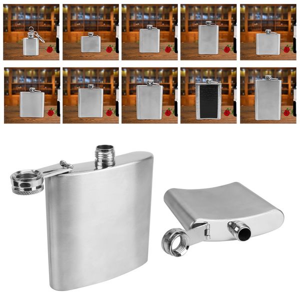 5/8/10oz portable hip flask stainless steel travel whiskey alcohol liquor flagon male mini pocket bottle q1222
5/8/10oz portable hip flask stainless steel travel whiskey alcohol liquor flagon male mini pocket bottle q1222