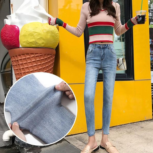 women's jeans qcqbi ankle- length casual skinny womens office lady high waisted pencil denim fashion bulift feminino, Blue
women's jeans qcqbi ankle- length casual skinny womens office lady high waisted pencil denim fashion bulift feminino, Blue
