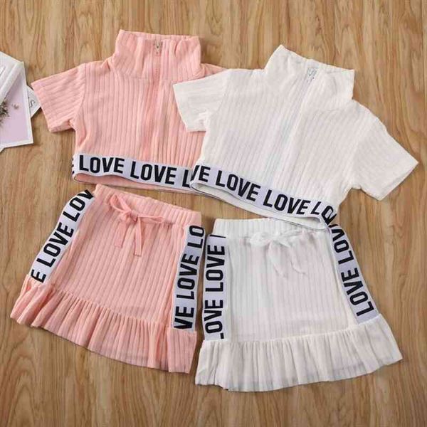 1-5t kids baby girls clothes sets letter short sleeve zipper turtle neck t-shirt ruffle skirts girls outfits kids, White
1-5t kids baby girls clothes sets letter short sleeve zipper turtle neck t-shirt ruffle skirts girls outfits kids, White
