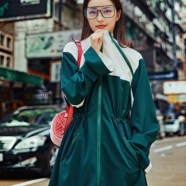 new fashion street hipster color matching windbreaker casual sportswear trendy women dark green colorblock sports jacket1, Black;brown
new fashion street hipster color matching windbreaker casual sportswear trendy women dark green colorblock sports jacket1, Black;brown