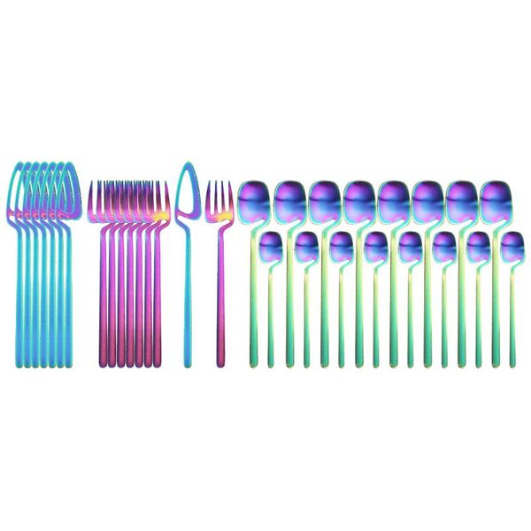 8people colorful flatware cutlery set 18/10 stainless steel dinnerware knives fork spoon dinner tableware bar silverware set
8people colorful flatware cutlery set 18/10 stainless steel dinnerware knives fork spoon dinner tableware bar silverware set