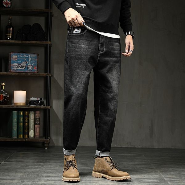 p8svm autumn winter new large men's jeans high stretch harlan trousers loose and fat jeans with big and small feet, Blue
p8svm autumn winter new large men's jeans high stretch harlan trousers loose and fat jeans with big and small feet, Blue