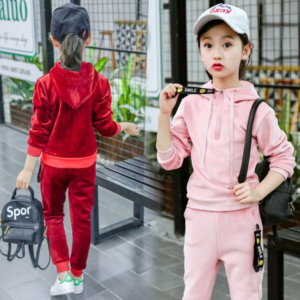 sports girls clothes set gold velvet girls suit hoodies+pants 2 pcs spring children's set teen girls clothes suit 4 6 8 12 years lj2009, White
sports girls clothes set gold velvet girls suit hoodies+pants 2 pcs spring children's set teen girls clothes suit 4 6 8 12 years lj2009, White