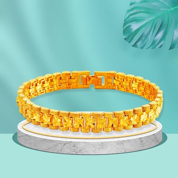 8mm wife's bracelets gifts 24k gold bracelets for women chain bangle 2020 fashion women jewelry handsome gifts1, Golden;silver
8mm wife's bracelets gifts 24k gold bracelets for women chain bangle 2020 fashion women jewelry handsome gifts1, Golden;silver