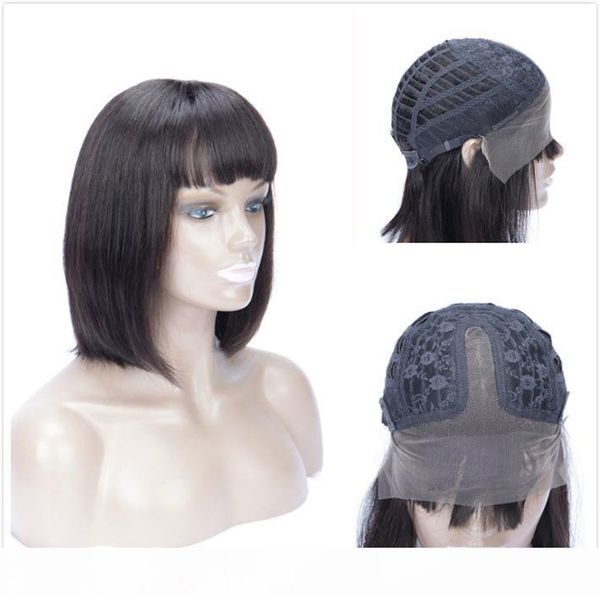 pre plucked straight lace front bob wig pixie cut raw indian remy human hair short glueless lace closure wigs with fringe for black women, Black;brown
pre plucked straight lace front bob wig pixie cut raw indian remy human hair short glueless lace closure wigs with fringe for black women, Black;brown