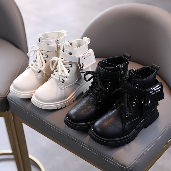 kids girls martin boots fashion pu flats autumn toddlers shoes black white size 26-36 for 3-10years
kids girls martin boots fashion pu flats autumn toddlers shoes black white size 26-36 for 3-10years