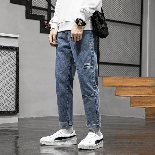 men's jeans summer loose straight slim feet long pants trend old casual young students tide, Blue
men's jeans summer loose straight slim feet long pants trend old casual young students tide, Blue