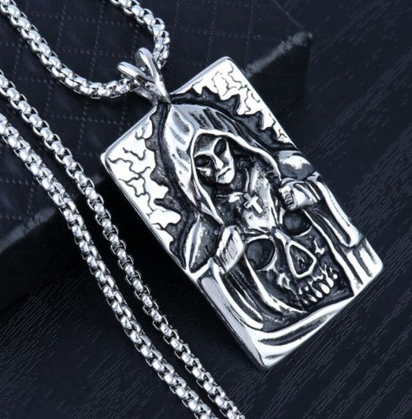 vintage personality retro wizard ghost titanium steel alloy tag necklace masked wizard necklace wholesale, Silver
vintage personality retro wizard ghost titanium steel alloy tag necklace masked wizard necklace wholesale, Silver