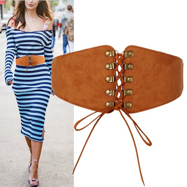 women belt wide bandage belt ladies elastic belts dress belt fashion leather sash skirt belts ing, Black;brown
women belt wide bandage belt ladies elastic belts dress belt fashion leather sash skirt belts ing, Black;brown