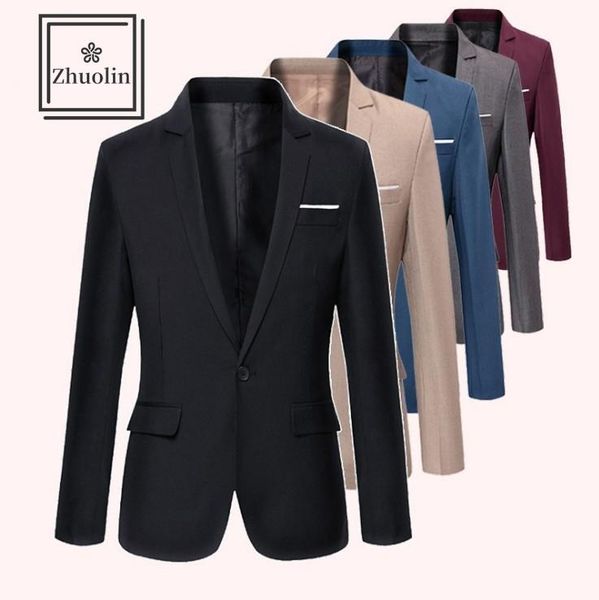 zhuolin small suit men early winter temperament european and american jacket slim handsome casual business men's clothing, White;black
zhuolin small suit men early winter temperament european and american jacket slim handsome casual business men's clothing, White;black