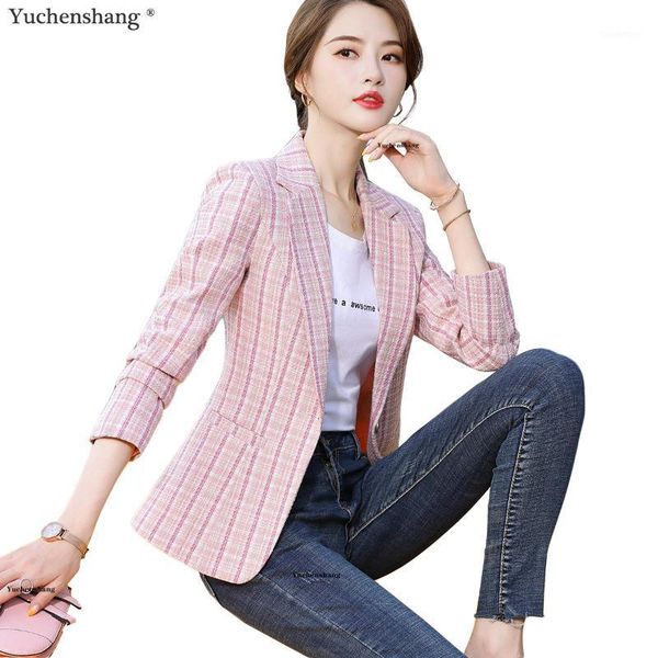 woman pink apricot plaid blazer fashion autumn winter outwear casual jackets female slim single button coat for girl s-4xl1, White;black
woman pink apricot plaid blazer fashion autumn winter outwear casual jackets female slim single button coat for girl s-4xl1, White;black