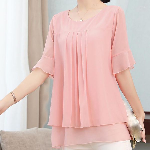 plus size fashion layered chiffon blouse shirt loose tee casual summer ladies female women short sleeve blusas pullover1, White
plus size fashion layered chiffon blouse shirt loose tee casual summer ladies female women short sleeve blusas pullover1, White