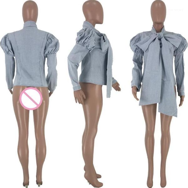 streetwear women bowknot puff sleeve blouse long sleeve bow blue denim blouse loose shirts1, White
streetwear women bowknot puff sleeve blouse long sleeve bow blue denim blouse loose shirts1, White