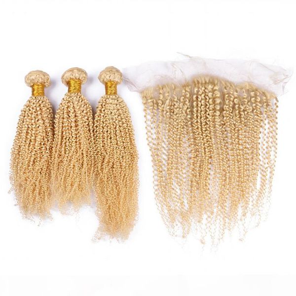 virgin brazilian blonde human hair weaves with lace frontal closure 13x4 kinky curly pure color #613 blonde full lace frontal with 3bundles, Black;brown
virgin brazilian blonde human hair weaves with lace frontal closure 13x4 kinky curly pure color #613 blonde full lace frontal with 3bundles, Black;brown