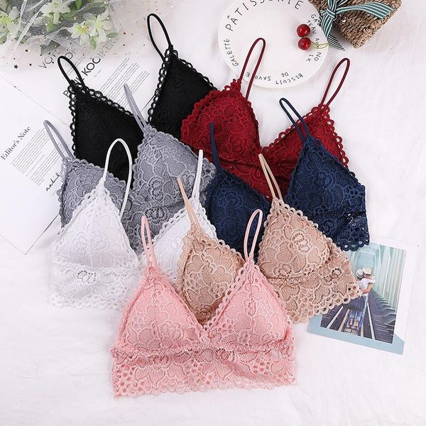 bras women lace bralette padded push up bra wire black white blue red, Red;black
bras women lace bralette padded push up bra wire black white blue red, Red;black