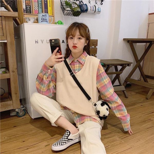 sweater for women geometric rhombic knitted vest sweater v neck sleeveless england style female waistcoat chic female, White;black
sweater for women geometric rhombic knitted vest sweater v neck sleeveless england style female waistcoat chic female, White;black