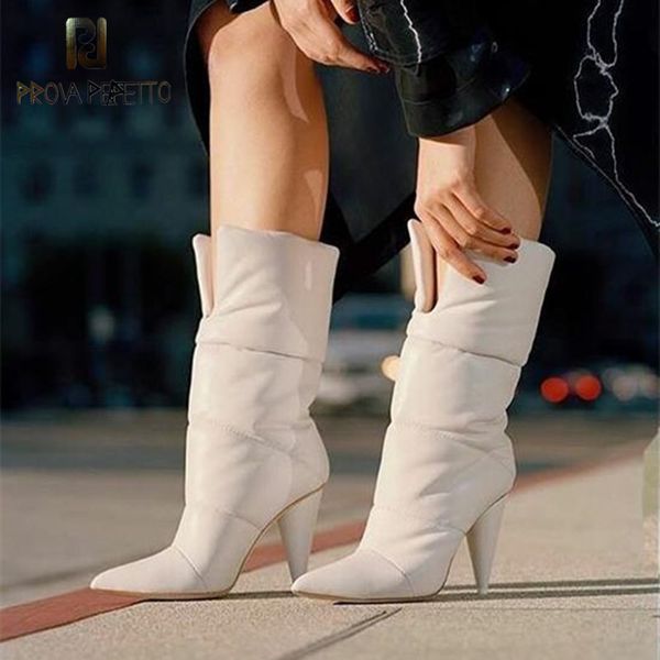 prova perfetto white quilted leather women ankle boots pointy toe ladies slip on fringer heel boots deep v front, Black
prova perfetto white quilted leather women ankle boots pointy toe ladies slip on fringer heel boots deep v front, Black