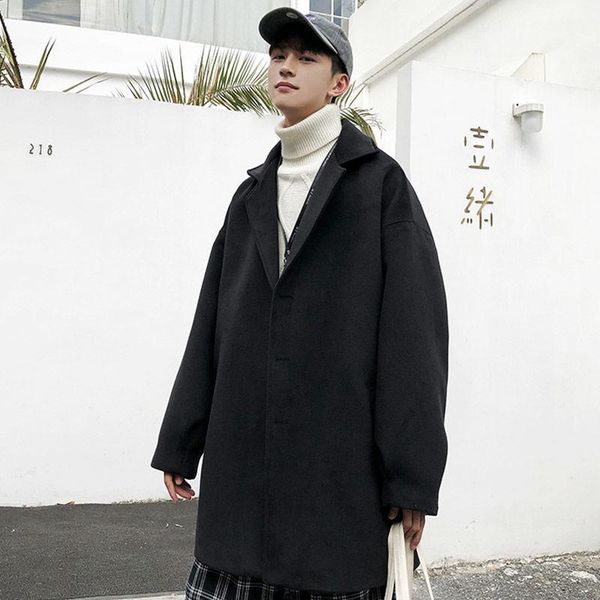 2020 осень и зима новая молодежь популярная мужская сыпучие solid color all-матч шерстяные пальто вскользь однобортный вверх, Black 
2020 осень и зима новая молодежь популярная мужская сыпучие solid color all-матч шерстяные пальто вскользь однобортный вверх, Black