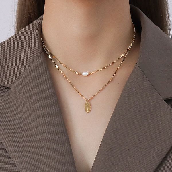 temperament and personality handmade oval brand freshwater pearl multi layer stacked necklace p749, Silver
temperament and personality handmade oval brand freshwater pearl multi layer stacked necklace p749, Silver