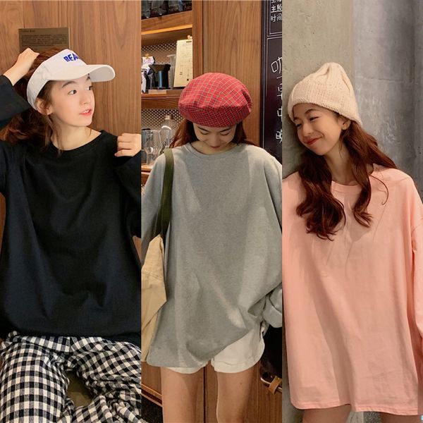 осенью и зимой длина корейских средней длинного рукава чистого пальто футболка топ хлопок белых рыхлое дно верхней t-рубашки женских jpdfc, White
осенью и зимой длина корейских средней длинного рукава чистого пальто футболка топ хлопок белых рыхлое дно верхней t-рубашки женских jpdfc, White