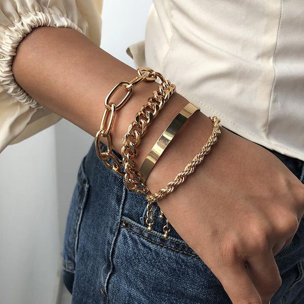 fashion gold color bracelets for women bangles for new exaggerated alloy thick chain bracelet lovers charm jewelry, Black
fashion gold color bracelets for women bangles for new exaggerated alloy thick chain bracelet lovers charm jewelry, Black