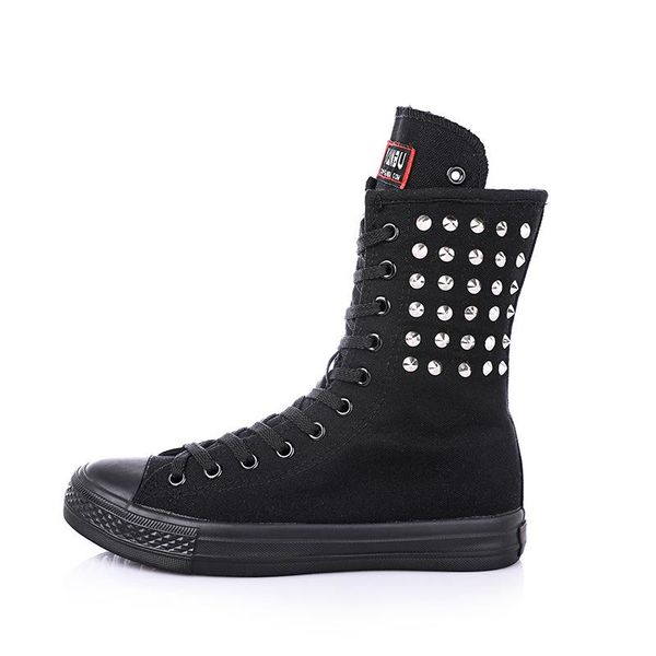 solds color boots women 2020 new spring and summer short canister side zipper side rivet canvas shoe casual shoes flats, Black
solds color boots women 2020 new spring and summer short canister side zipper side rivet canvas shoe casual shoes flats, Black