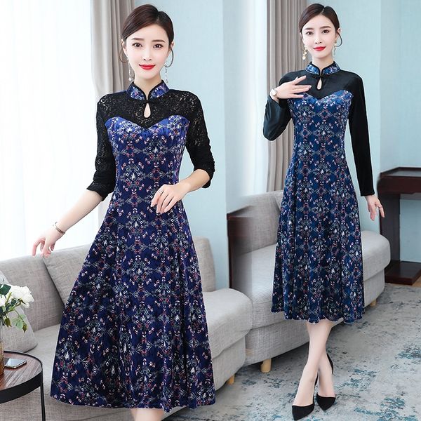 autumn 2020 new mother's gold velvet middle-aged and elderly women's elegant slimming long dress sleeve velvet dress wn0kg, Black;gray
autumn 2020 new mother's gold velvet middle-aged and elderly women's elegant slimming long dress sleeve velvet dress wn0kg, Black;gray