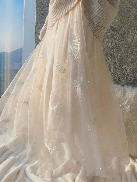 skirts gentle wind womens high waist pearl lace mesh skirt dandelion printed floral autumn winter long a-line fairy embroidery, Black
skirts gentle wind womens high waist pearl lace mesh skirt dandelion printed floral autumn winter long a-line fairy embroidery, Black