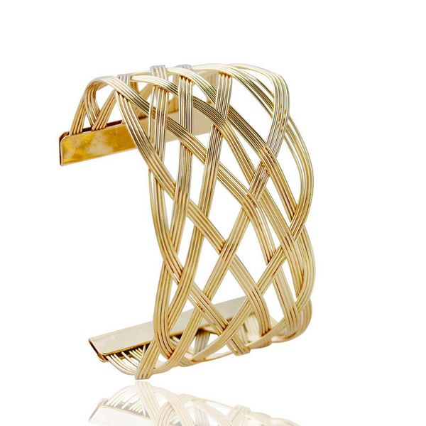 f&u fashion european zinc alloy unique crossed design gold and silver plated open bracelet bangle for women, Black
f&u fashion european zinc alloy unique crossed design gold and silver plated open bracelet bangle for women, Black