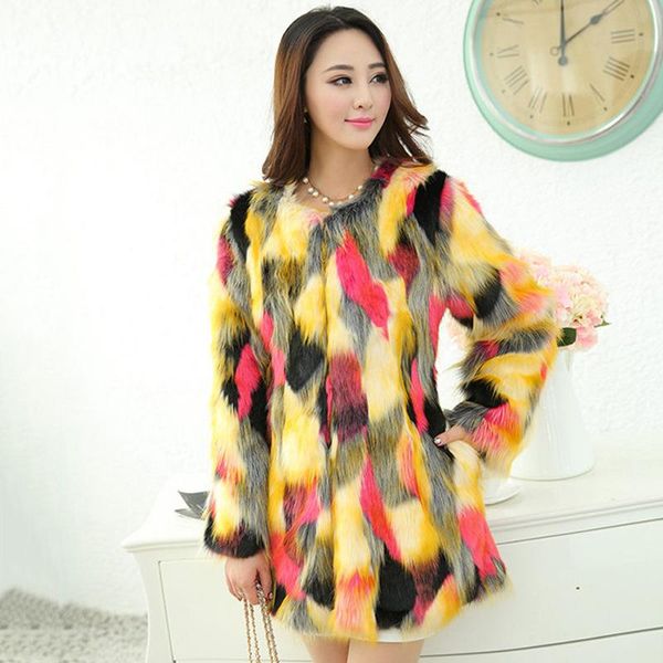 long coat women color faux fur jacket warm thick fashion loose plush coat winter jacket women fluffy plus size, Black
long coat women color faux fur jacket warm thick fashion loose plush coat winter jacket women fluffy plus size, Black