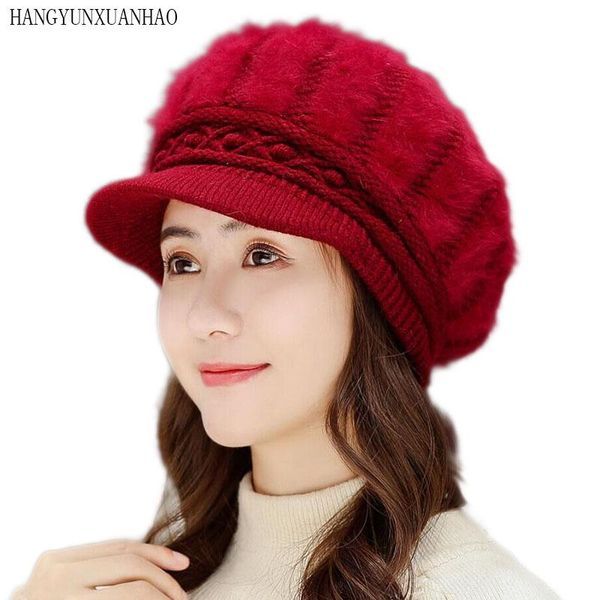 hangyunxuanhao hat fashion beret for women winter warm hat faux fur berets with ladies hats knitted boina, Blue;gray
hangyunxuanhao hat fashion beret for women winter warm hat faux fur berets with ladies hats knitted boina, Blue;gray
