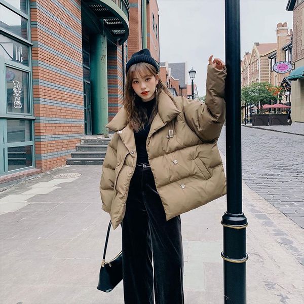2020 new autumn winter korean casual overcoat harajuku female jacket loose coats thickening warm cotton solid outwear m61, Black
2020 new autumn winter korean casual overcoat harajuku female jacket loose coats thickening warm cotton solid outwear m61, Black