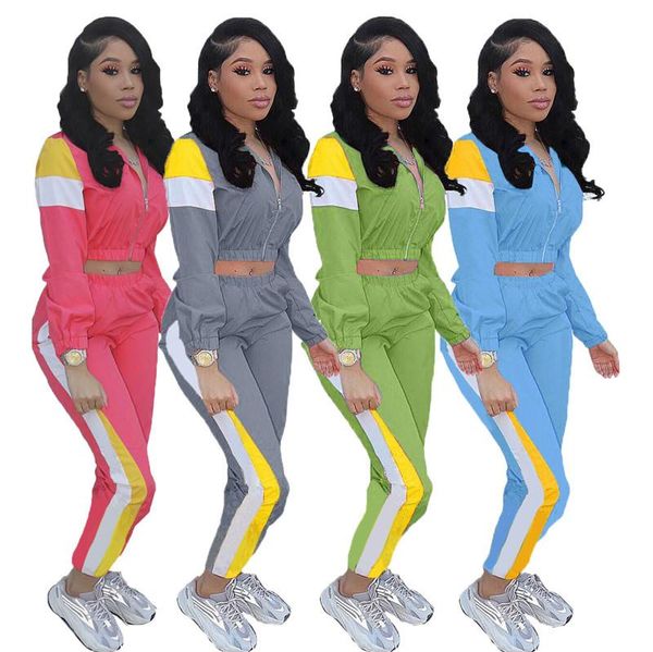 women slim panelled sets fashion long sleeve zipper short jackets pants sports windbreaker suits designer female new lapel coats tracksuits, Gray
women slim panelled sets fashion long sleeve zipper short jackets pants sports windbreaker suits designer female new lapel coats tracksuits, Gray
