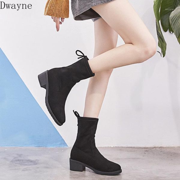 2020 autumn and winter new wild korean version of the thick with the round head boots in tube socks women.1, Black
2020 autumn and winter new wild korean version of the thick with the round head boots in tube socks women.1, Black