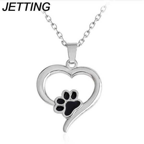 chains hollow pet print necklaces cute animal dog cat memorial jewelry lover puppy heart charm black enamel necklace girls, Silver
chains hollow pet print necklaces cute animal dog cat memorial jewelry lover puppy heart charm black enamel necklace girls, Silver