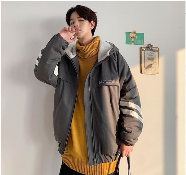 2019 autumn and winter new youth popular lamb wool thick jacket fashion casual hooded loose cotton black yellow grey green
2019 autumn and winter new youth popular lamb wool thick jacket fashion casual hooded loose cotton black yellow grey green
