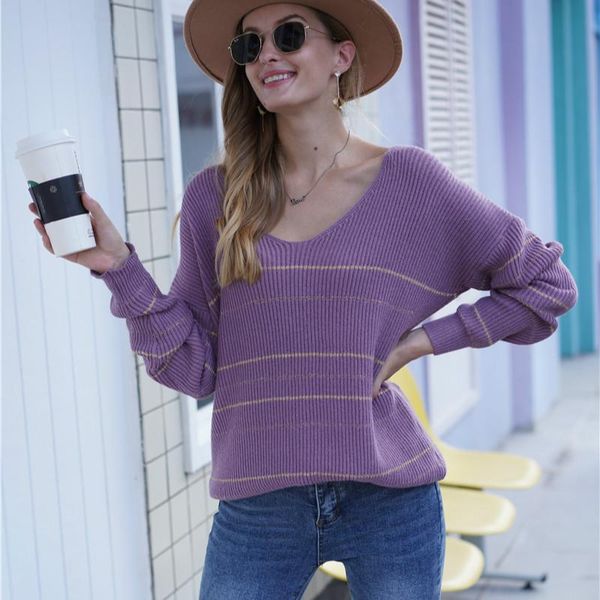 knitwear color block striped sweater women's fashion long sleeve v-neck pullovers oversized fluffy sweaters pullovers 2020, White;black
knitwear color block striped sweater women's fashion long sleeve v-neck pullovers oversized fluffy sweaters pullovers 2020, White;black