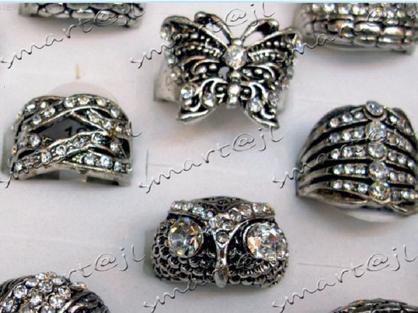plated women rings rhinestone charm vintage wholesale silver fashion jewellery ring new mixed lots 25factory/lot, Golden;silver
plated women rings rhinestone charm vintage wholesale silver fashion jewellery ring new mixed lots 25factory/lot, Golden;silver