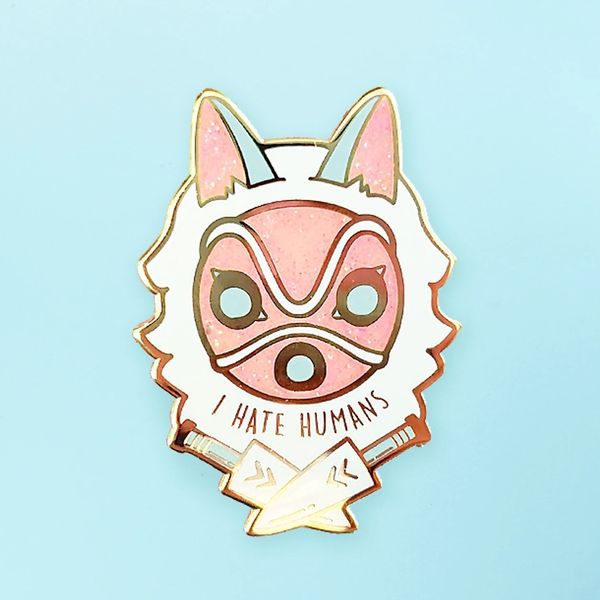 i hate humans hard enamel pin shiny cute pastel princess mononoke golden brooch miyazaki hayaos anime movie fans collectible medal jewelry, Gray
i hate humans hard enamel pin shiny cute pastel princess mononoke golden brooch miyazaki hayaos anime movie fans collectible medal jewelry, Gray